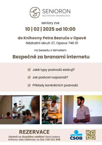 Bezpečně za branami internetu - beseda pro seniory