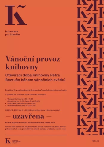 Vánoční provoz knihovny 2025